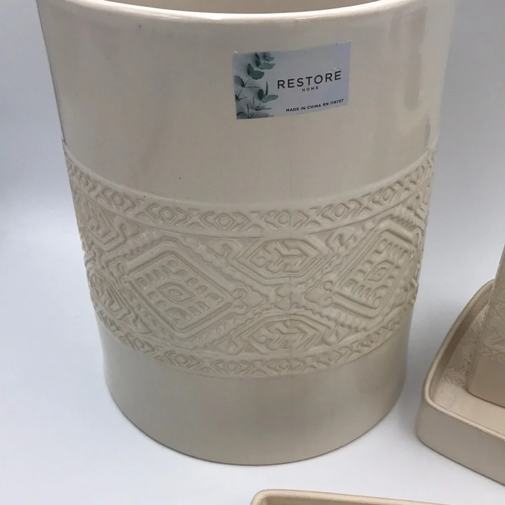 Restore Home Ceramic Bath Accessories 5 Piece Set